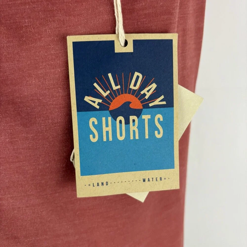 NWT Faherty Brand All Day Shorts Men's Size 40 Inseam 9 Rose Red (Pink)